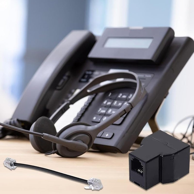 مقسم كابل الهاتف محول ثنائي الاتجاه للهاتف الأرضي وآلة الفاكس - Image 2